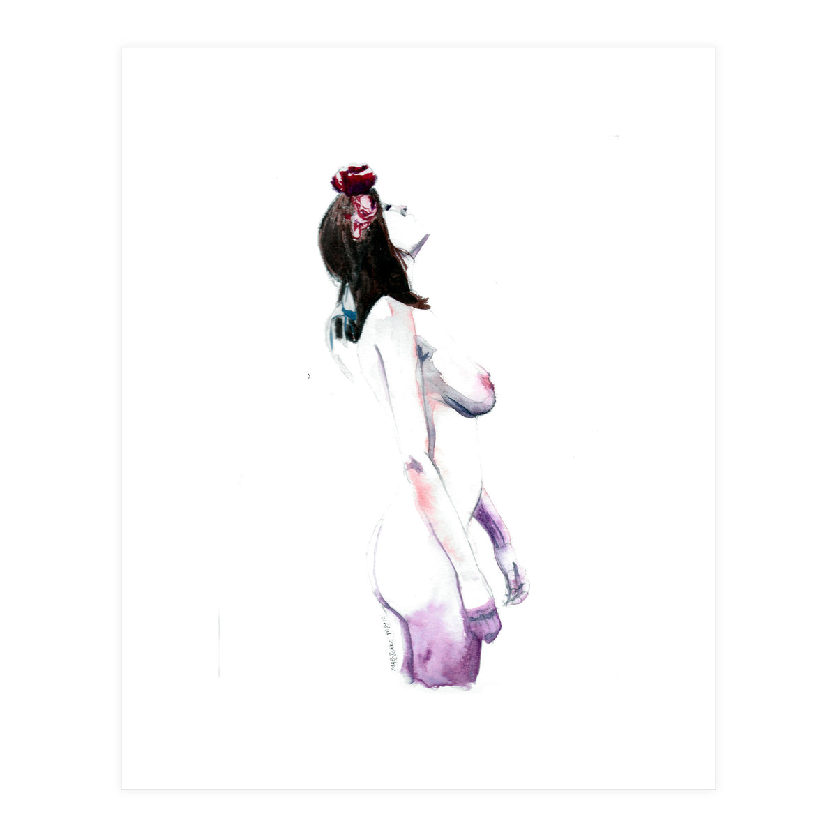 Untitled #32 - Nude with flowers (Print Only)