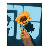 Sunflower Still Life | Flower Hand Painting | Sunny Day Shadow Hope Optimism Positivity Good Vibes (Print Only) thumbnail