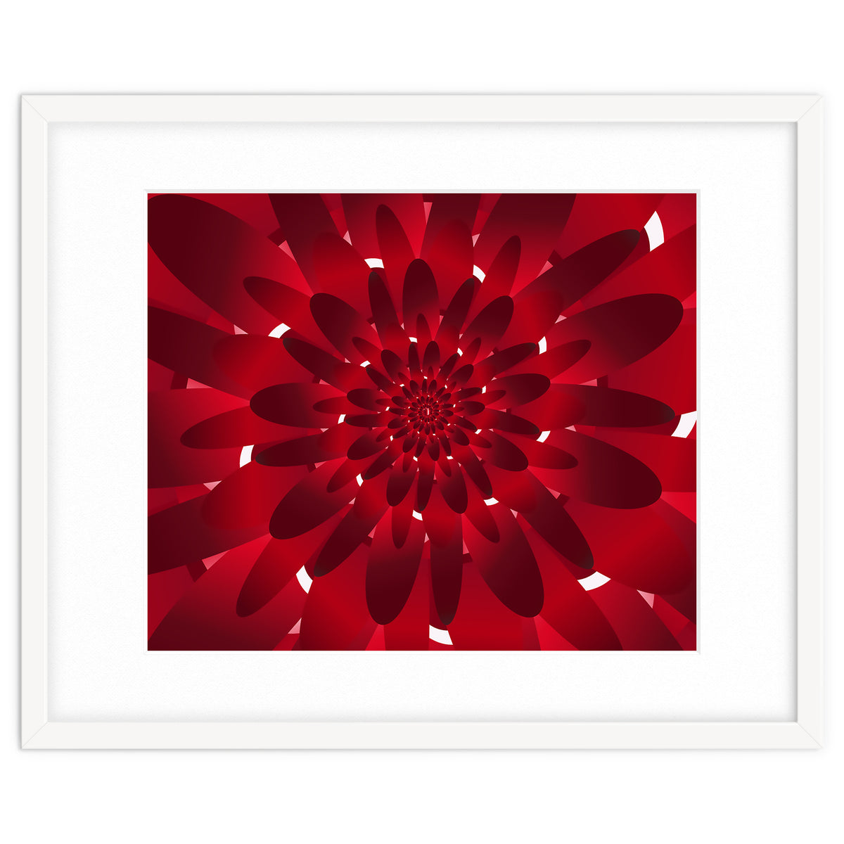 Abstract Modern Red Floral Design Art