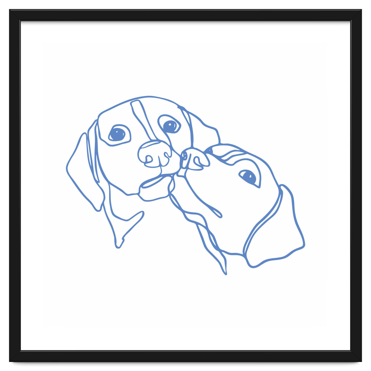 One Line Art Dogs Couple