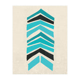 Retro Chevron Print Blue Variation (Print Only) thumbnail