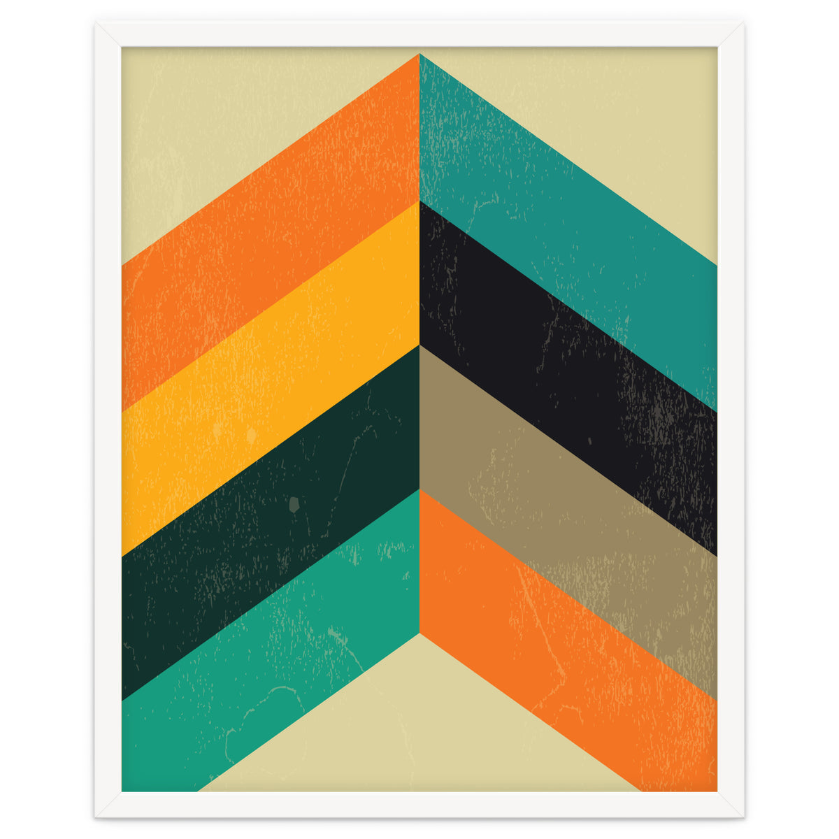 Mid Century Chevron Retro Pop Art