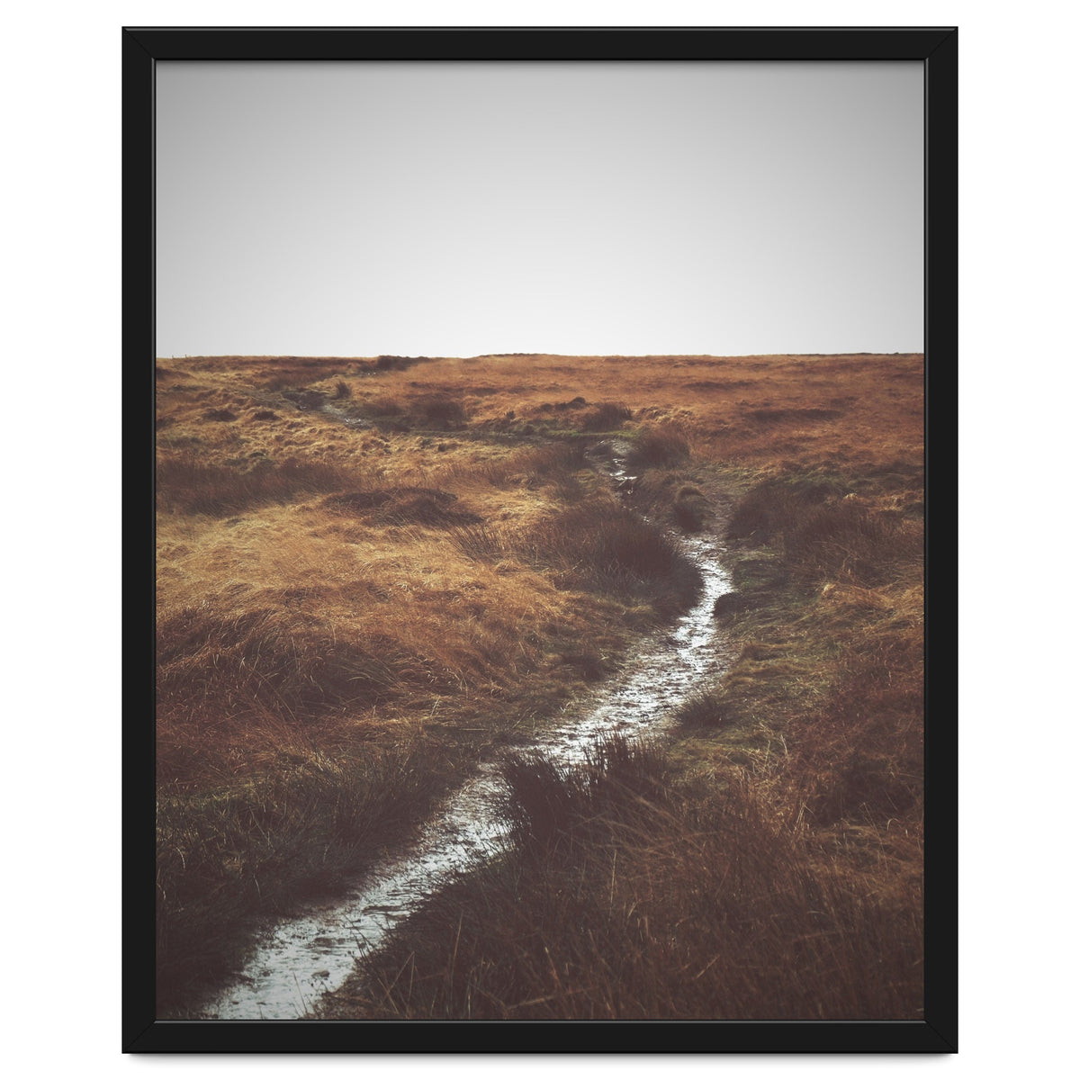 Bleak winter landscape of Saddleworth Moor