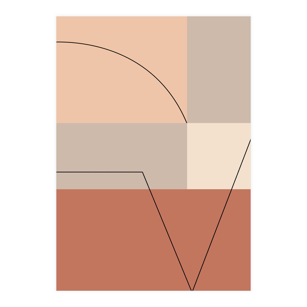 Neutral Geometric B (Print Only)