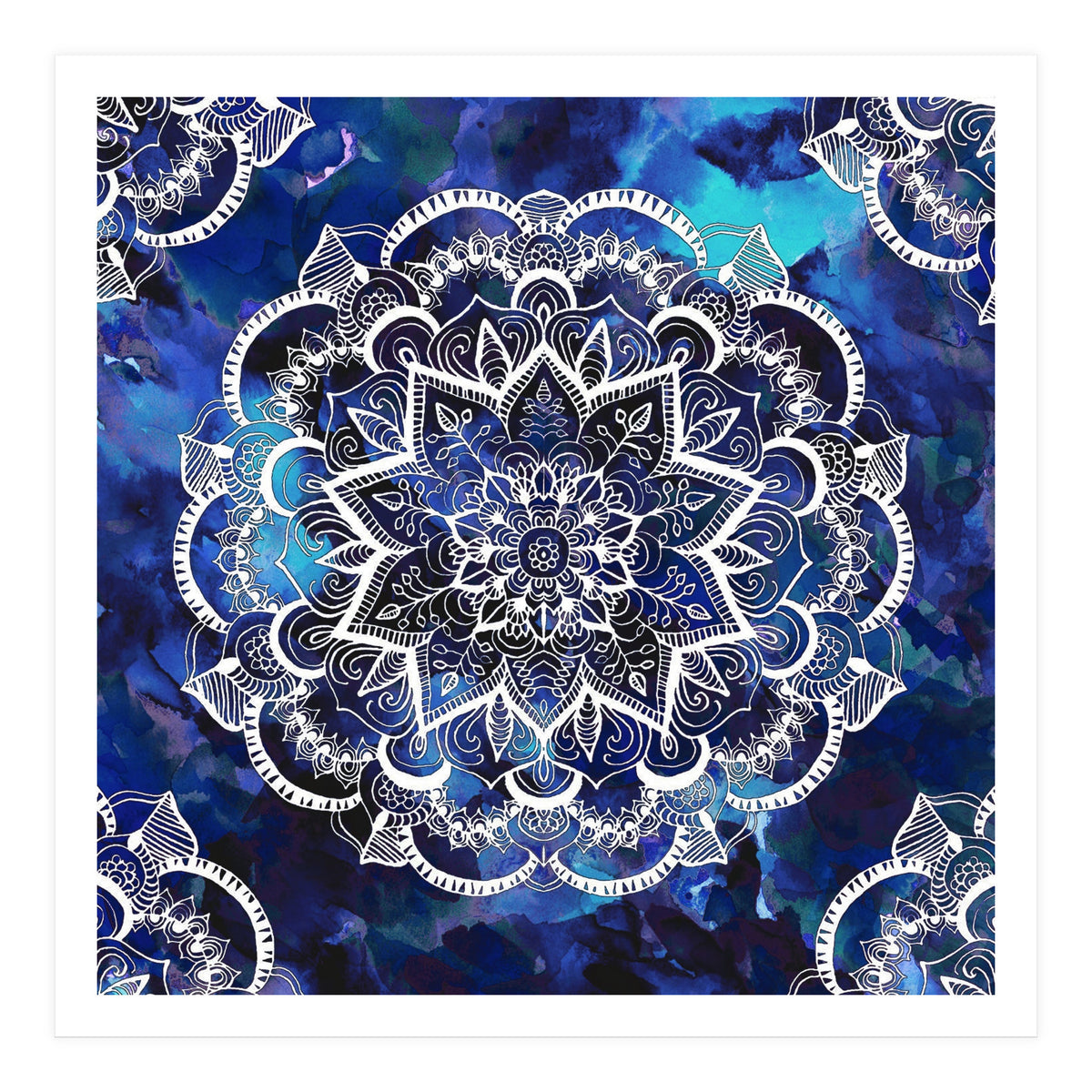 Queen Starring of Mandalas Navy (Print Only)