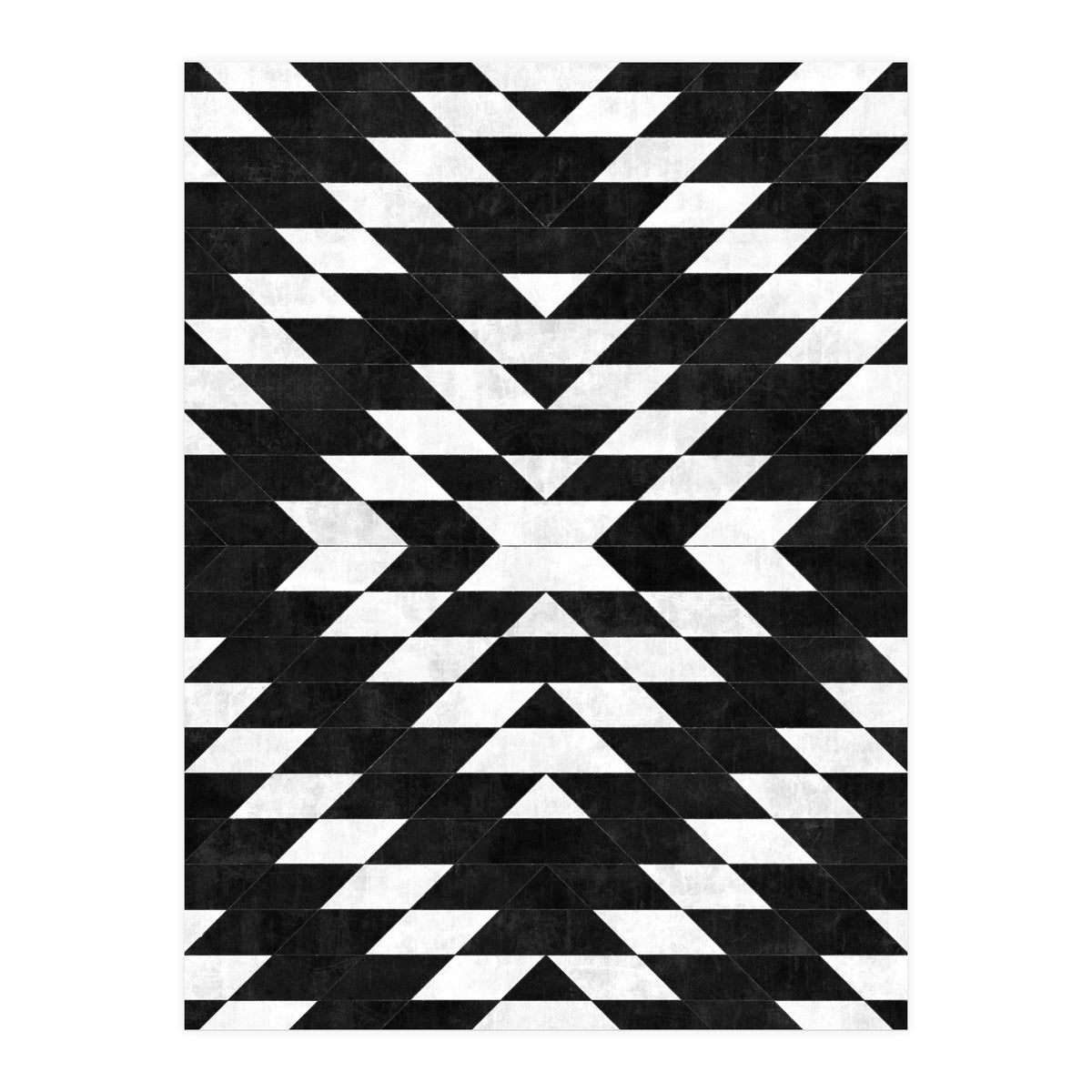 Urban Tribal Pattern No.14 - Aztec - Black Concrete (Print Only)