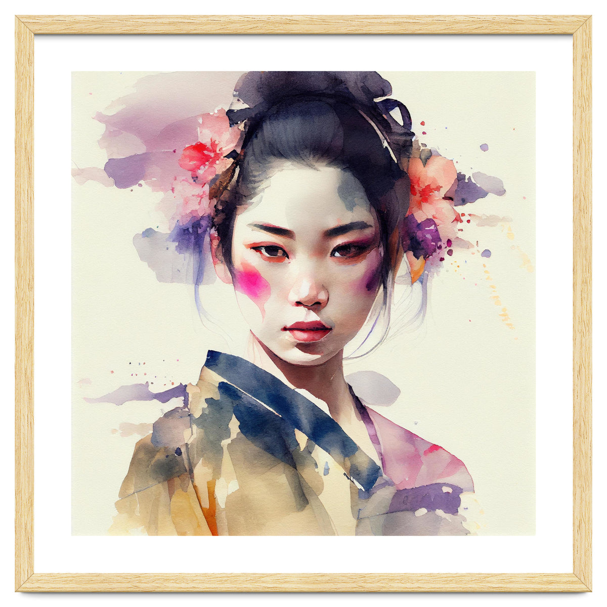 Watercolor Modern Geisha #6