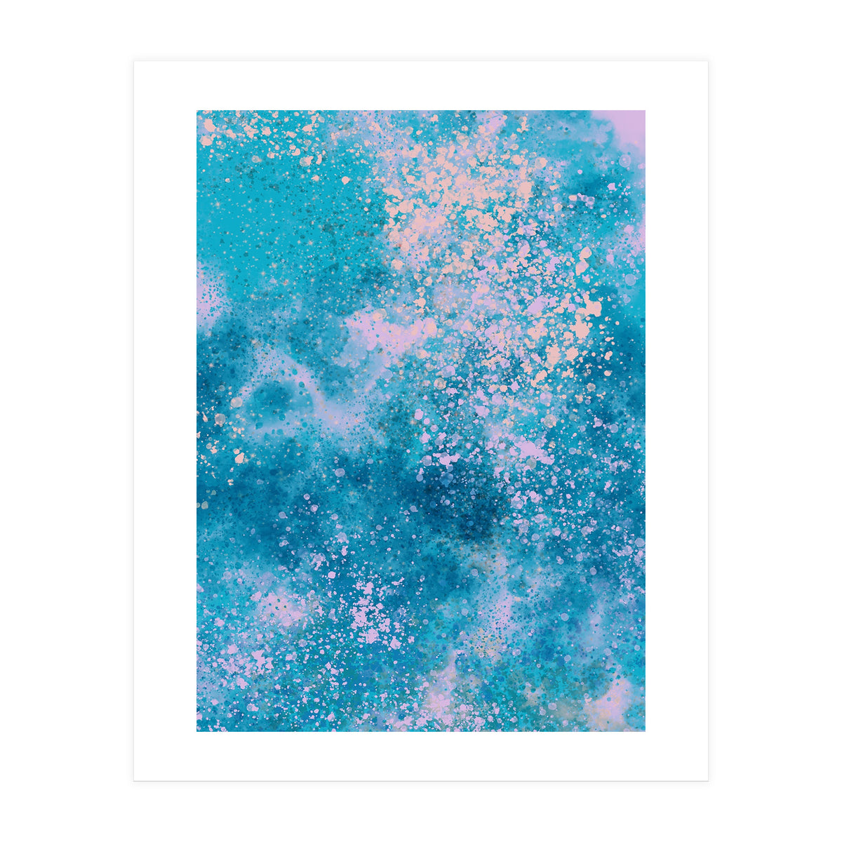 Abstract Watercolor Pink Blue (Print Only)