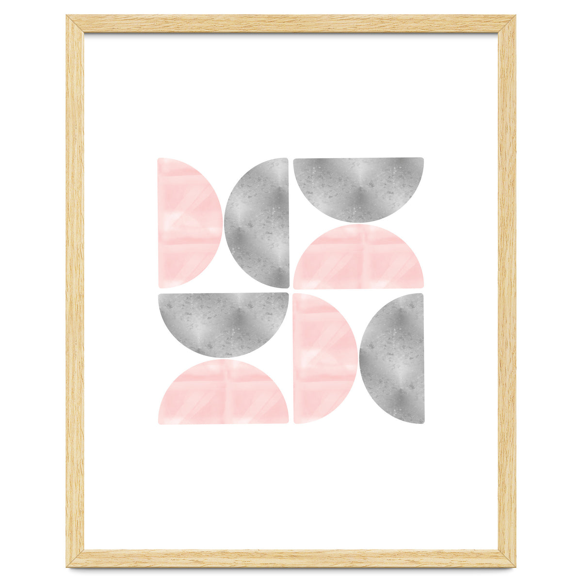 Half Moon Blush And Grey Abstract