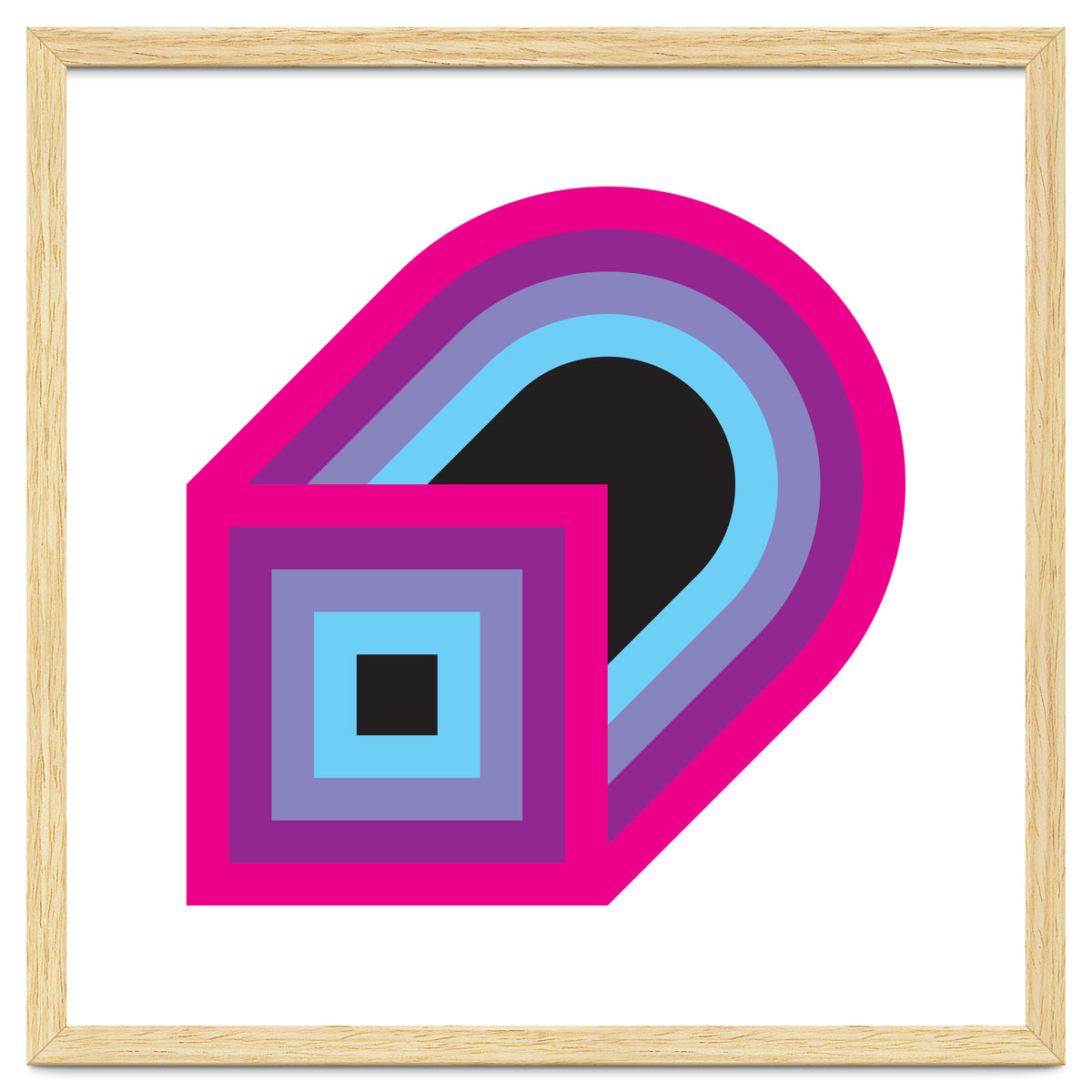 Geometric Shapes No. 41 - purple, blue & lilac