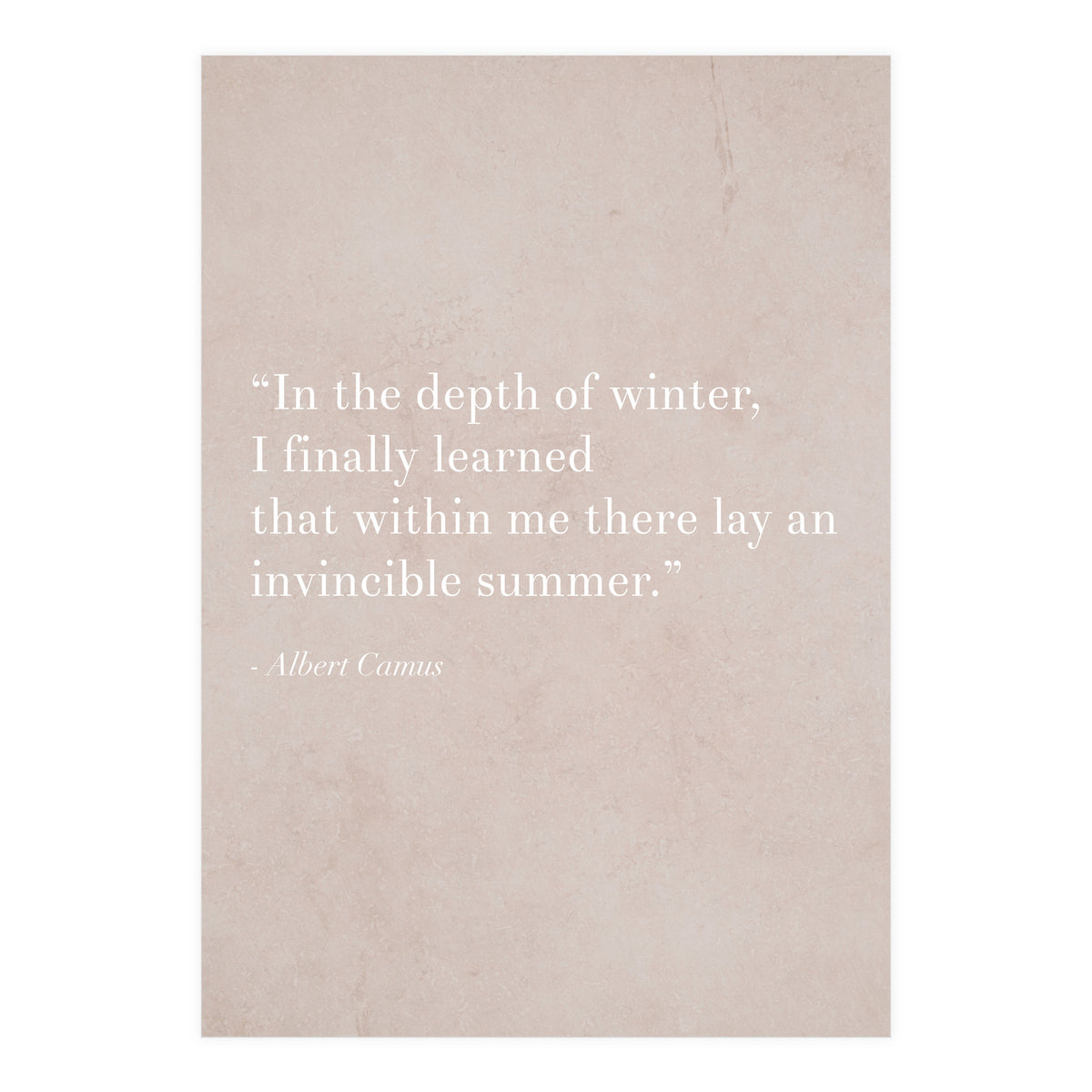 An Invincible Summer By Camus (Print Only)