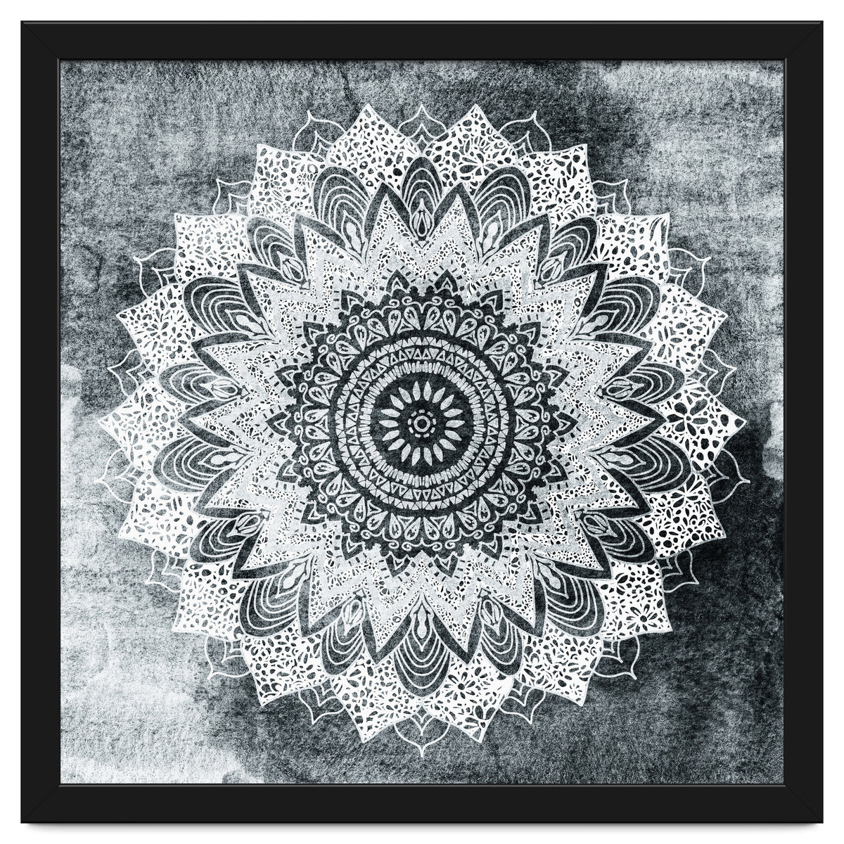 Bohochic Mandala In Gray