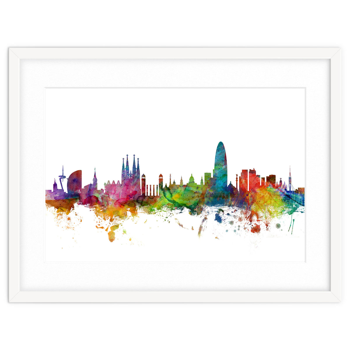 Barcelona Spain Skyline