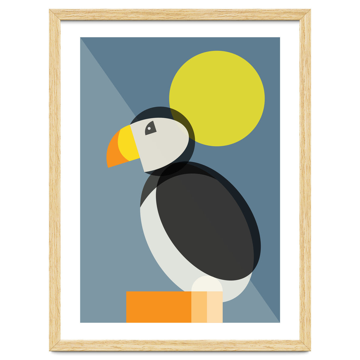 Mid Century Geometric Puffin