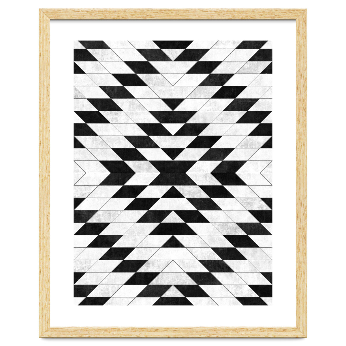 Urban Tribal Pattern No.15 - Aztec - White Concrete