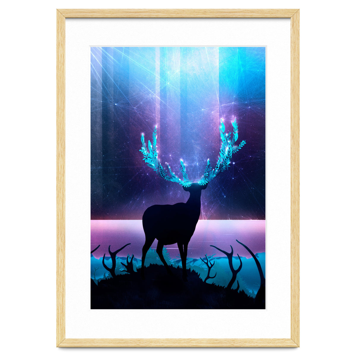 Greenery Deer - Sterling Magenta