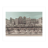 AMSTERDAM Singel Canal with Flower Market | urban vintage style (Print Only) thumbnail