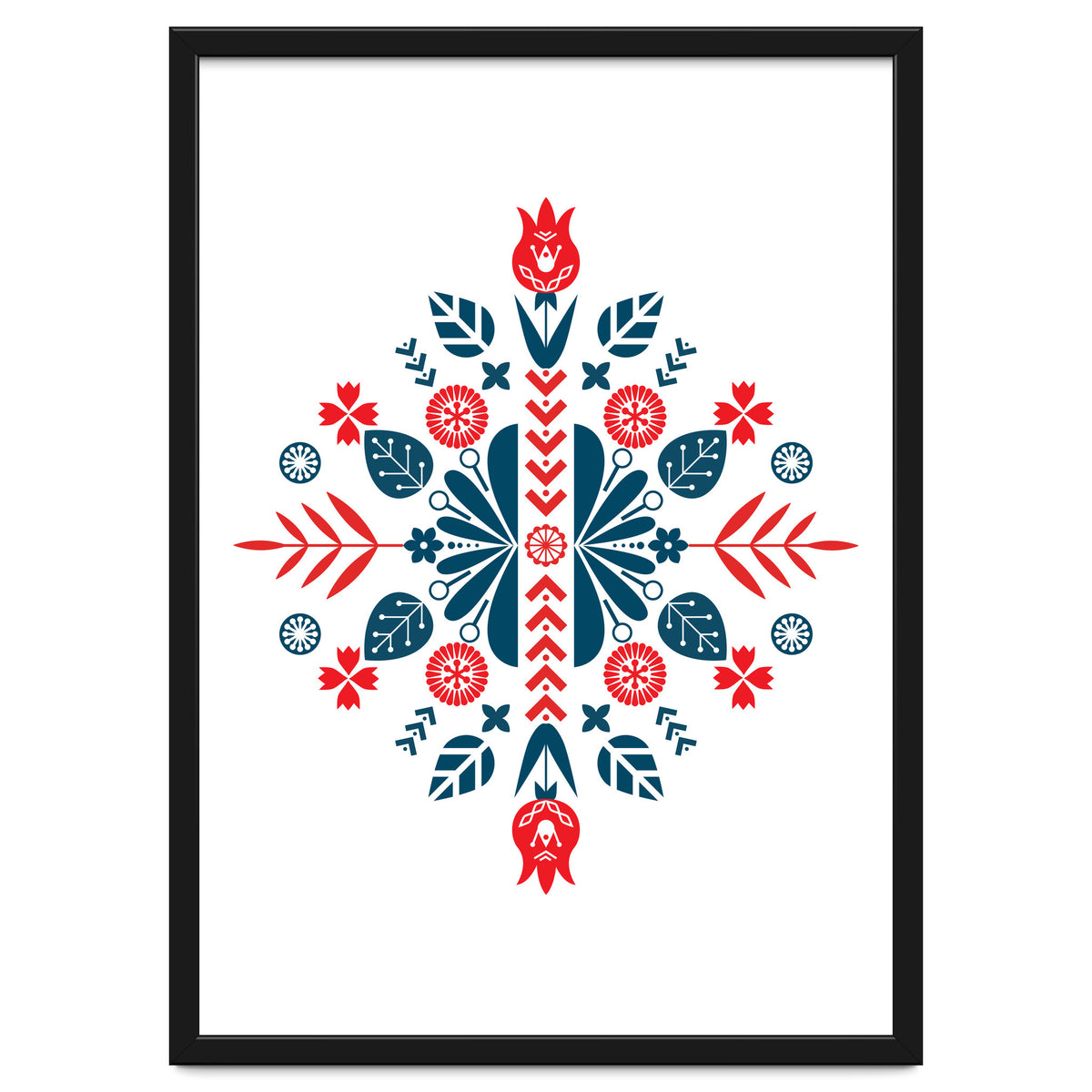 Scandinavian Folk Patterns (Print Only) Art Print by Nordic