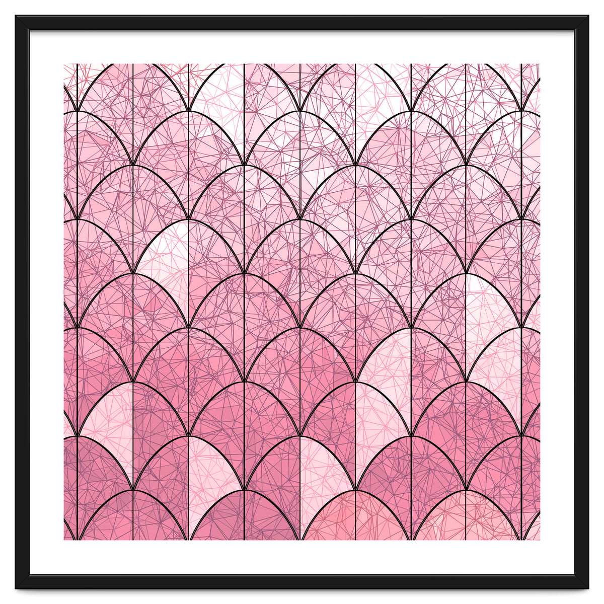 Mermaid scales pink and black