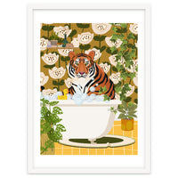 Tiger in Retro Bathroom