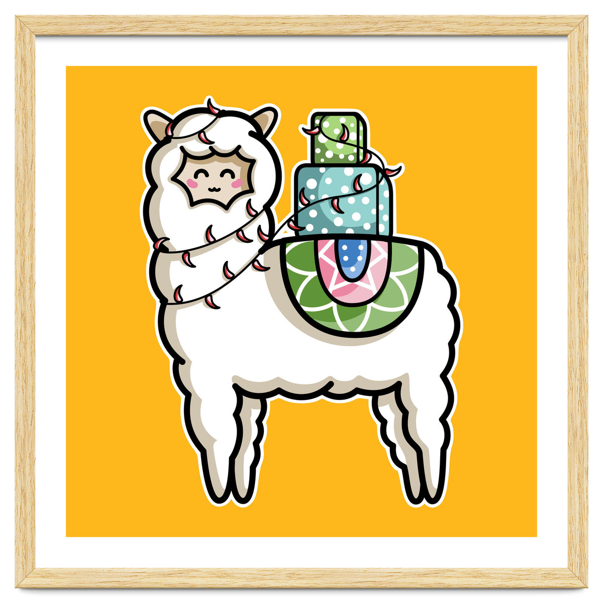 Kawaii Cute Gift Carrying Llama