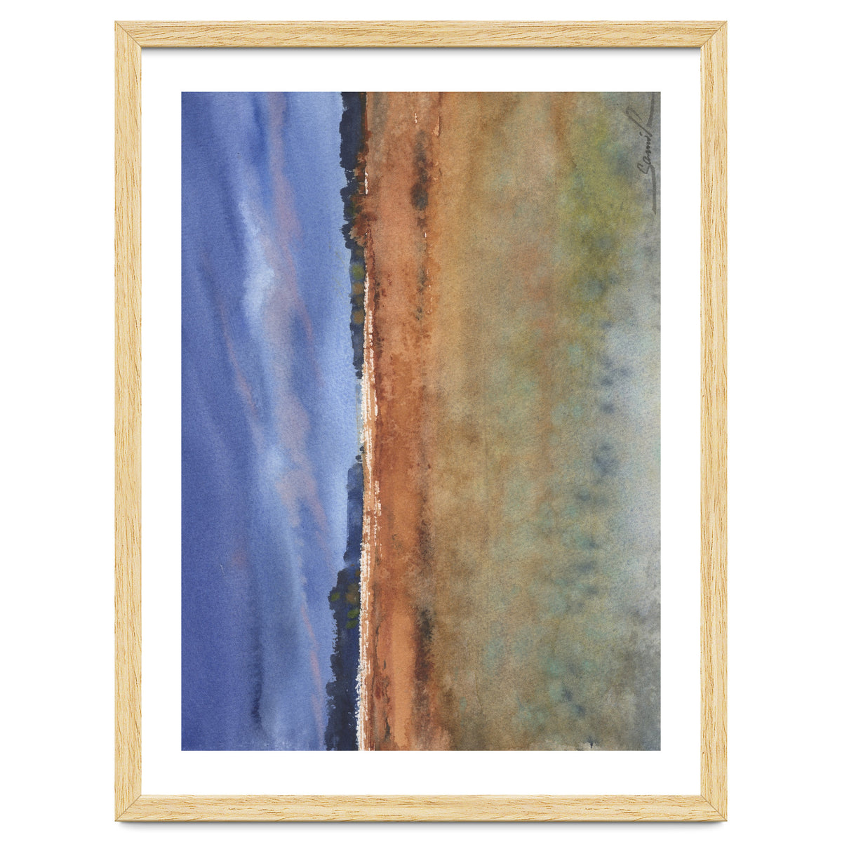 landscape painting watercolor