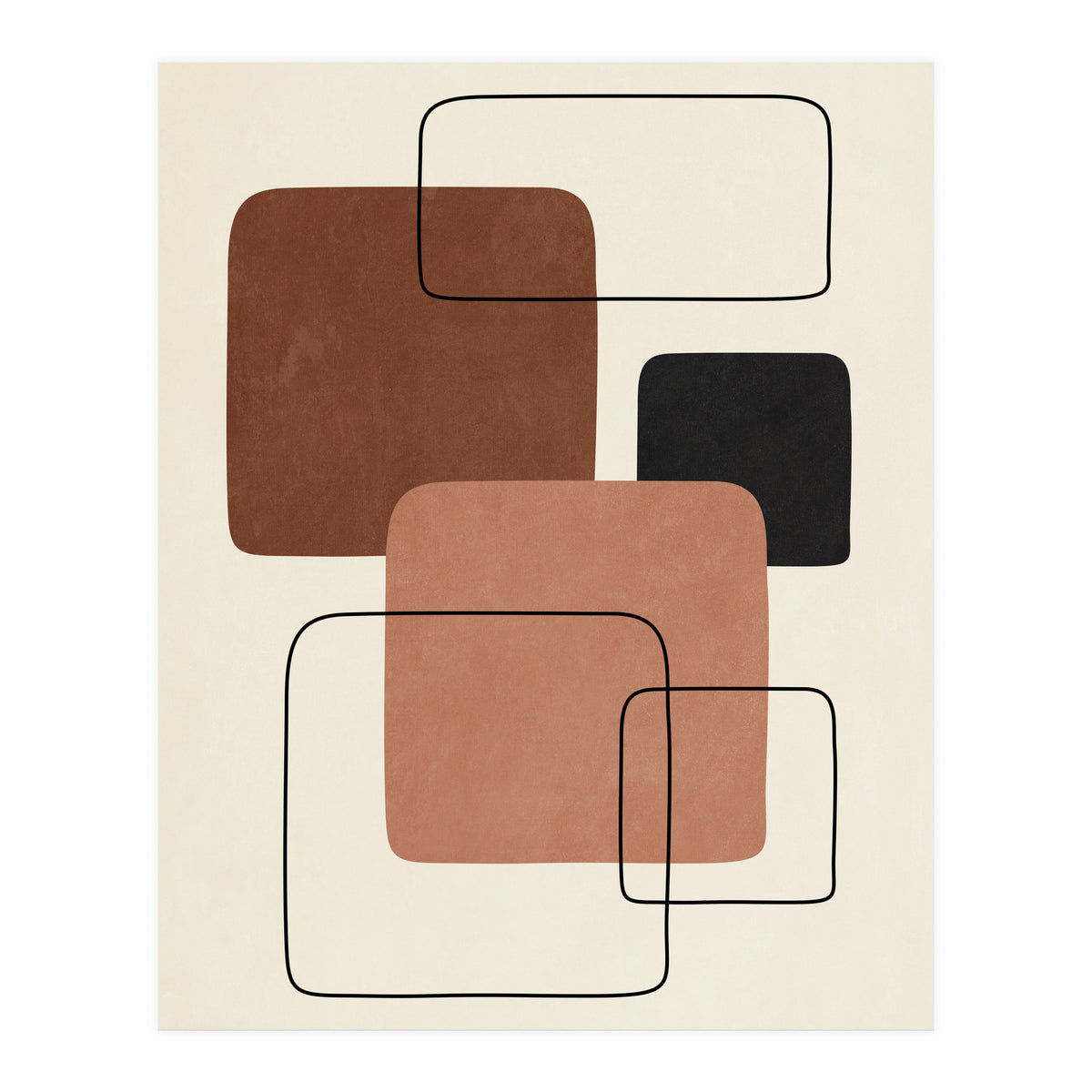GEOMETRIC SHAPES - TERRACOTTA 02 (Print Only)