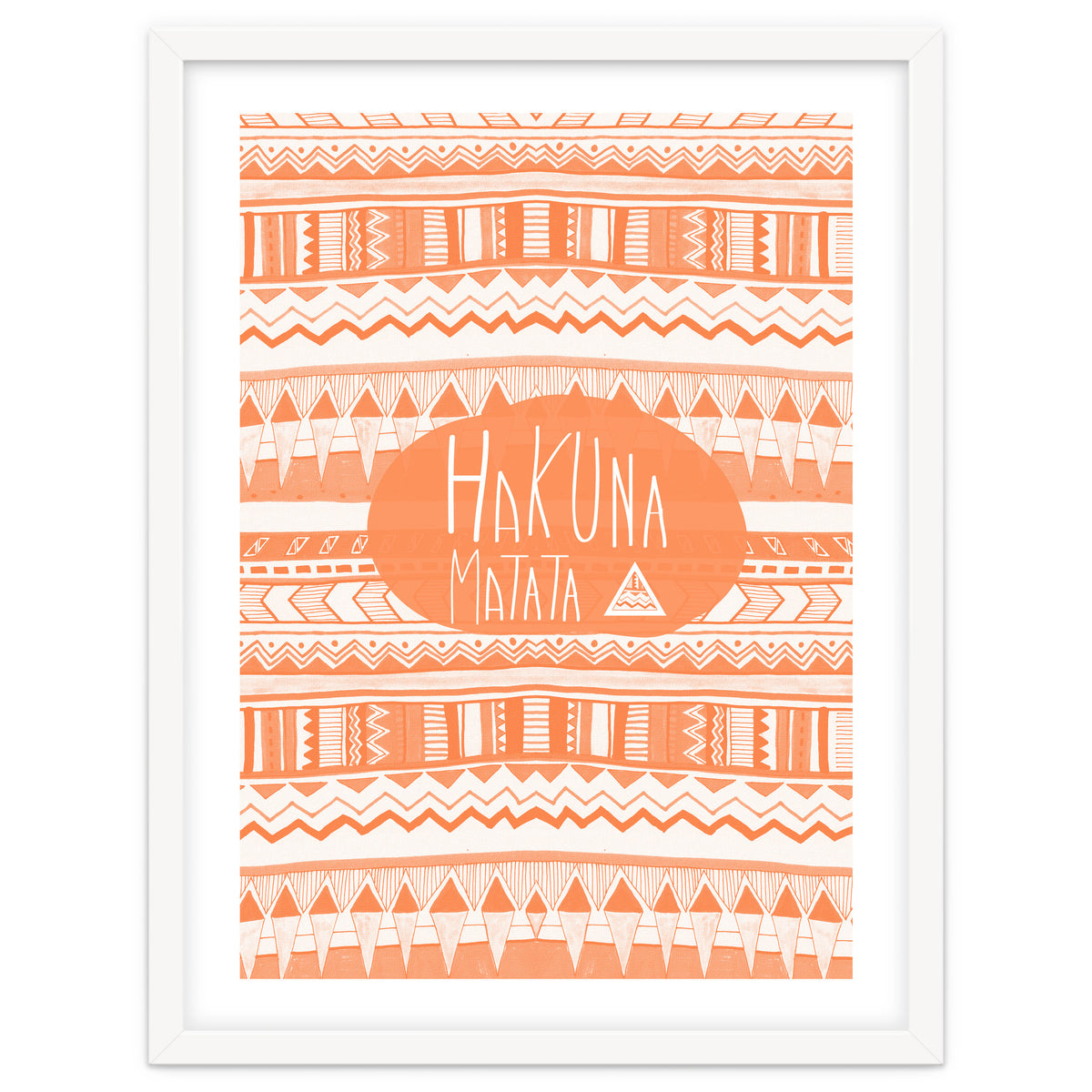 Hakuna Matata Orange Art Print