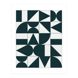 My Favorite Geometric Patterns No.17 - Green Tinted Navy Blue (Print Only) thumbnail