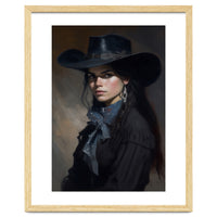 Gothic Cowgirl Moody Dark Painting