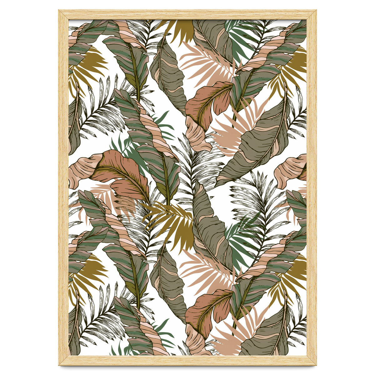 Drawing of wild tropical jungle I