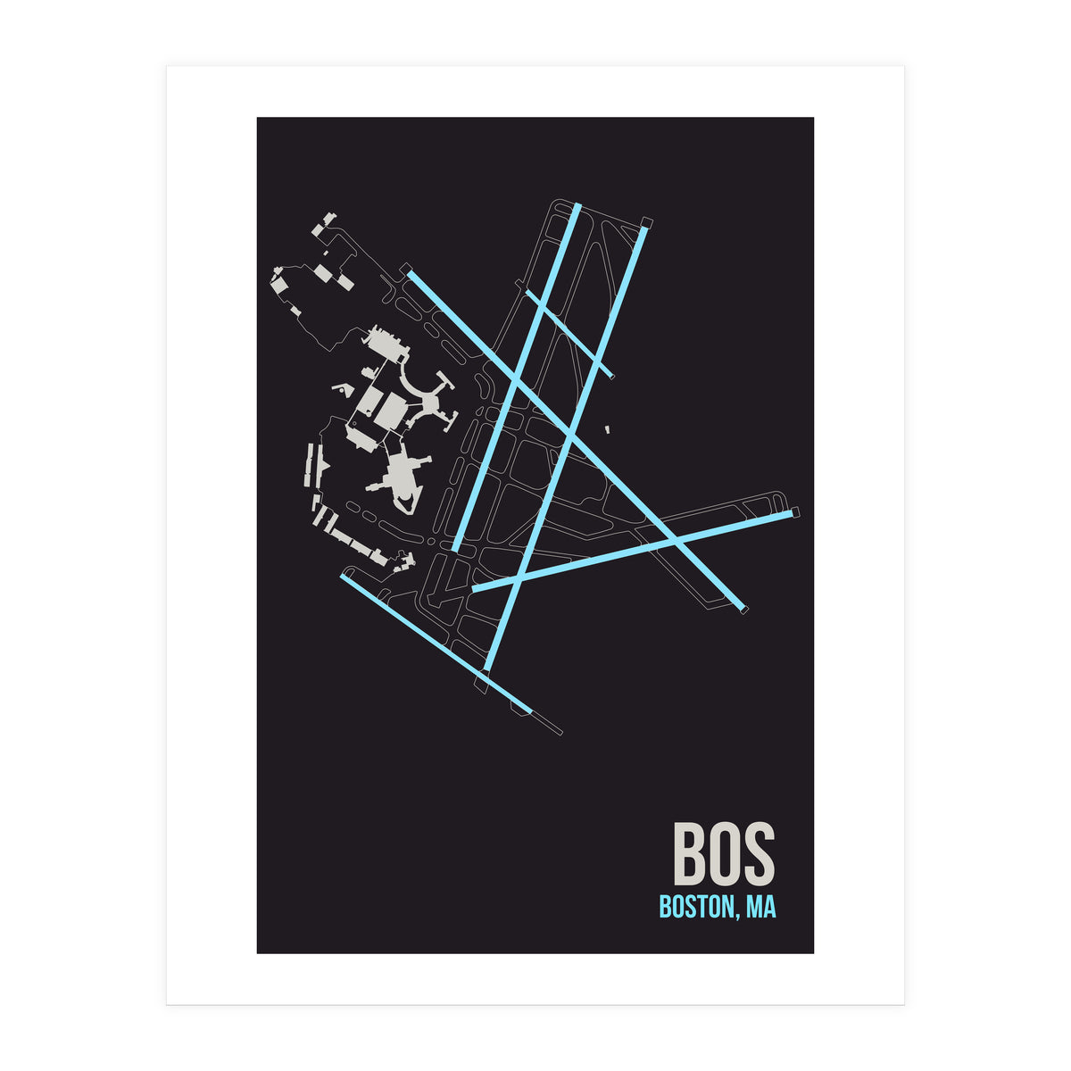 Boston Airport Layout (Print Only)