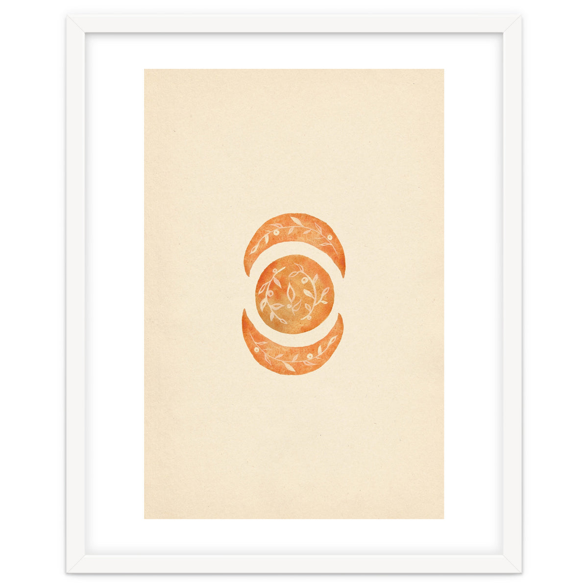 Botanical moon shapes