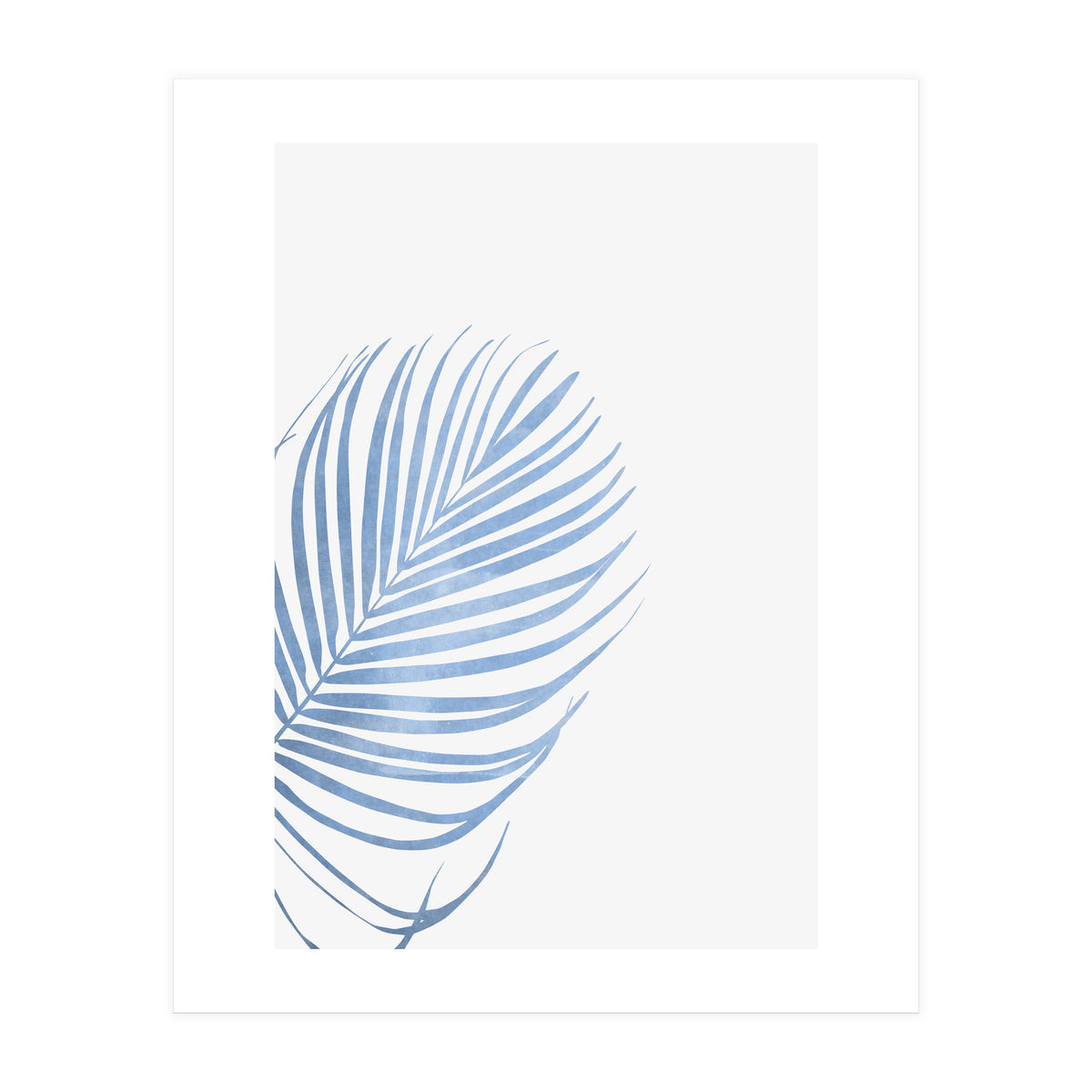 Blue Palm Leaf (Print Only)