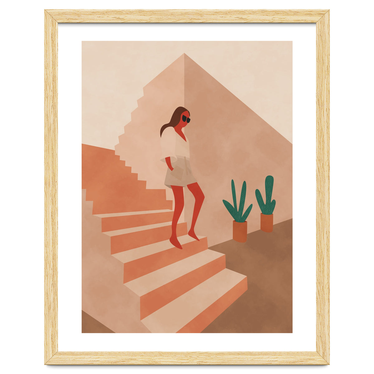 Abstract Tropical Boho Woman