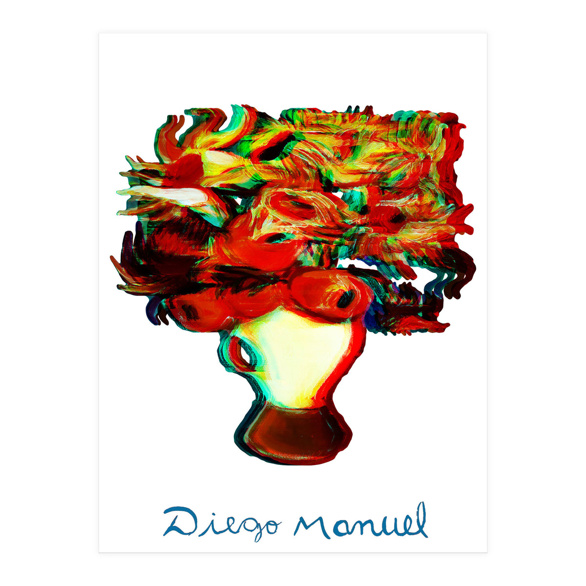 Florero Fondo Turquesa 3d (Print Only)