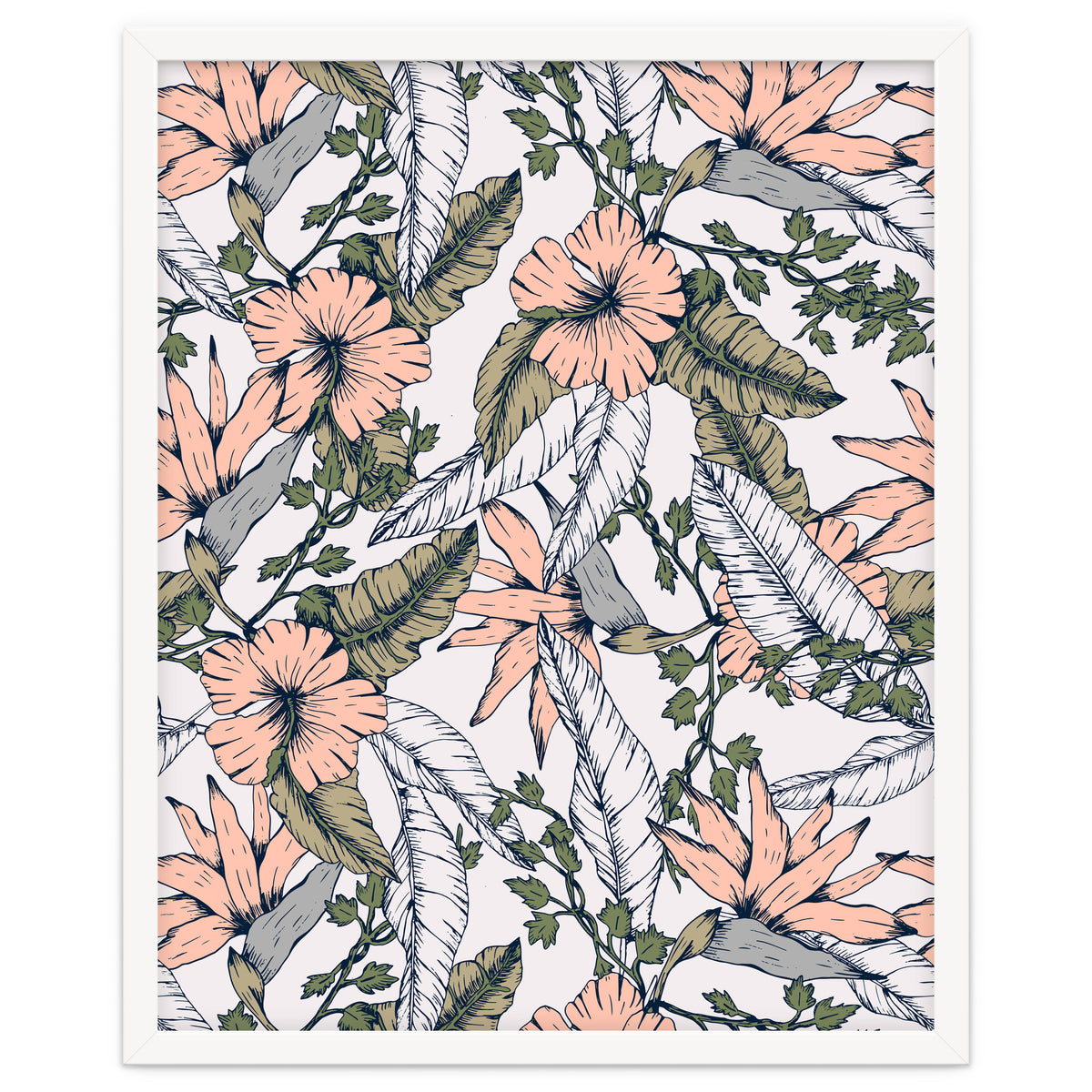 Tropical pattern pastel