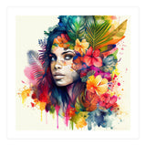 Watercolor Tropical Woman #17 (Print Only) thumbnail