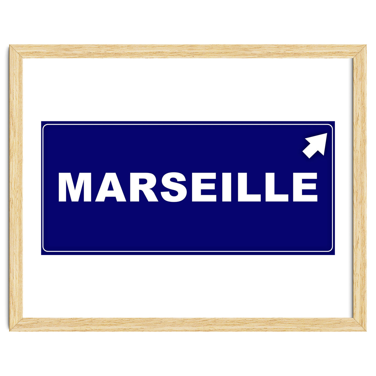 Let`s go to Marseille, France! Blue road sign