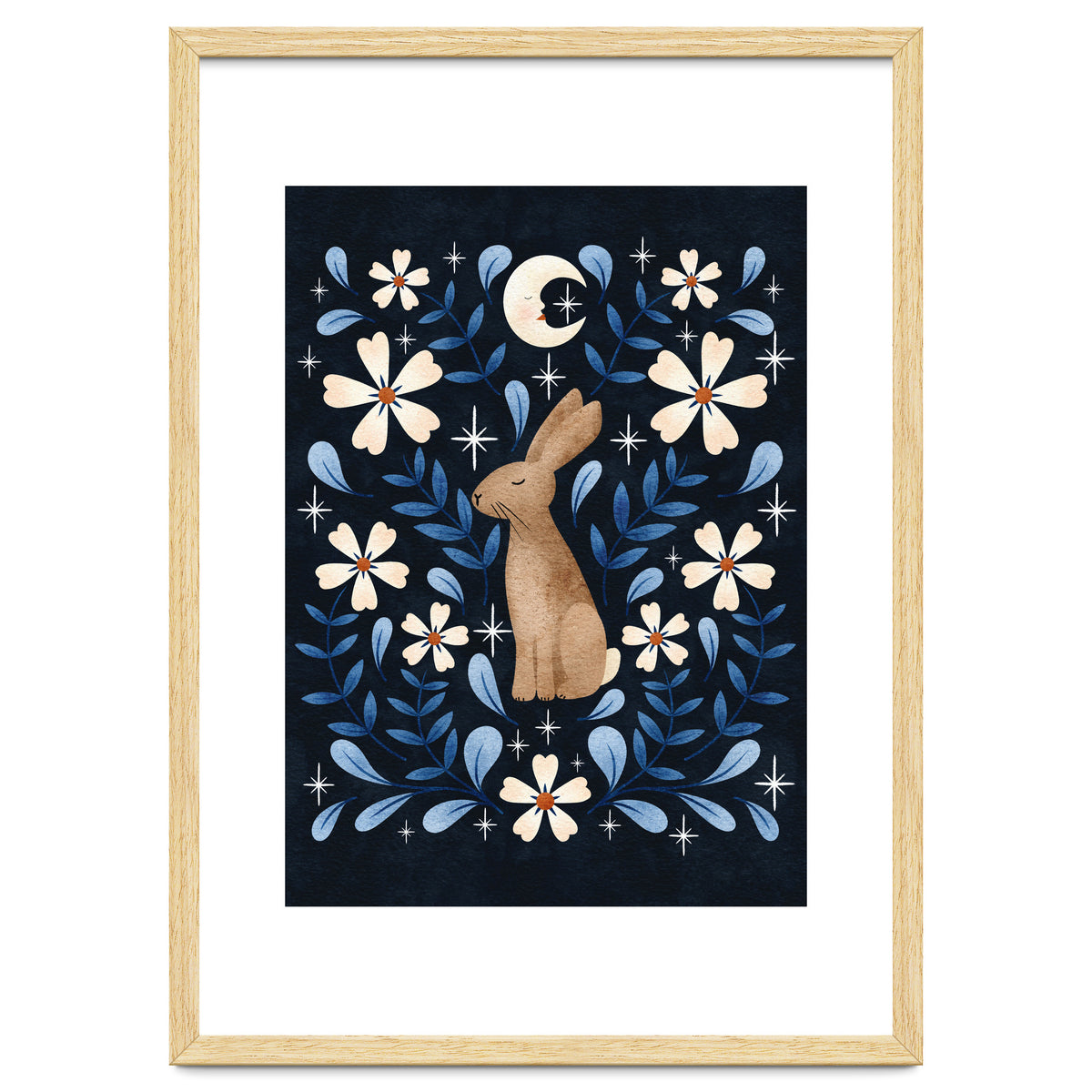 Floral Folk Art Hare