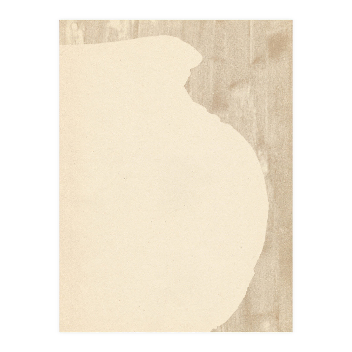 Cream tone vase silhouette (Print Only)