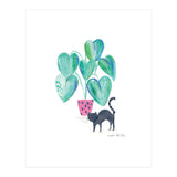 Cat And House Plant (Print Only) thumbnail