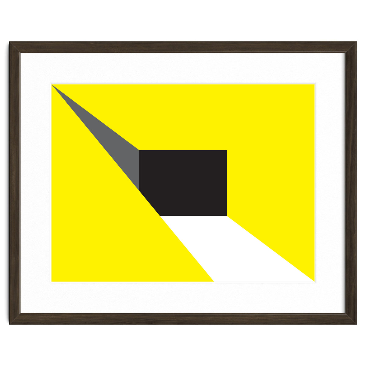 Geometric Shapes No. 20 - yellow, black & grey