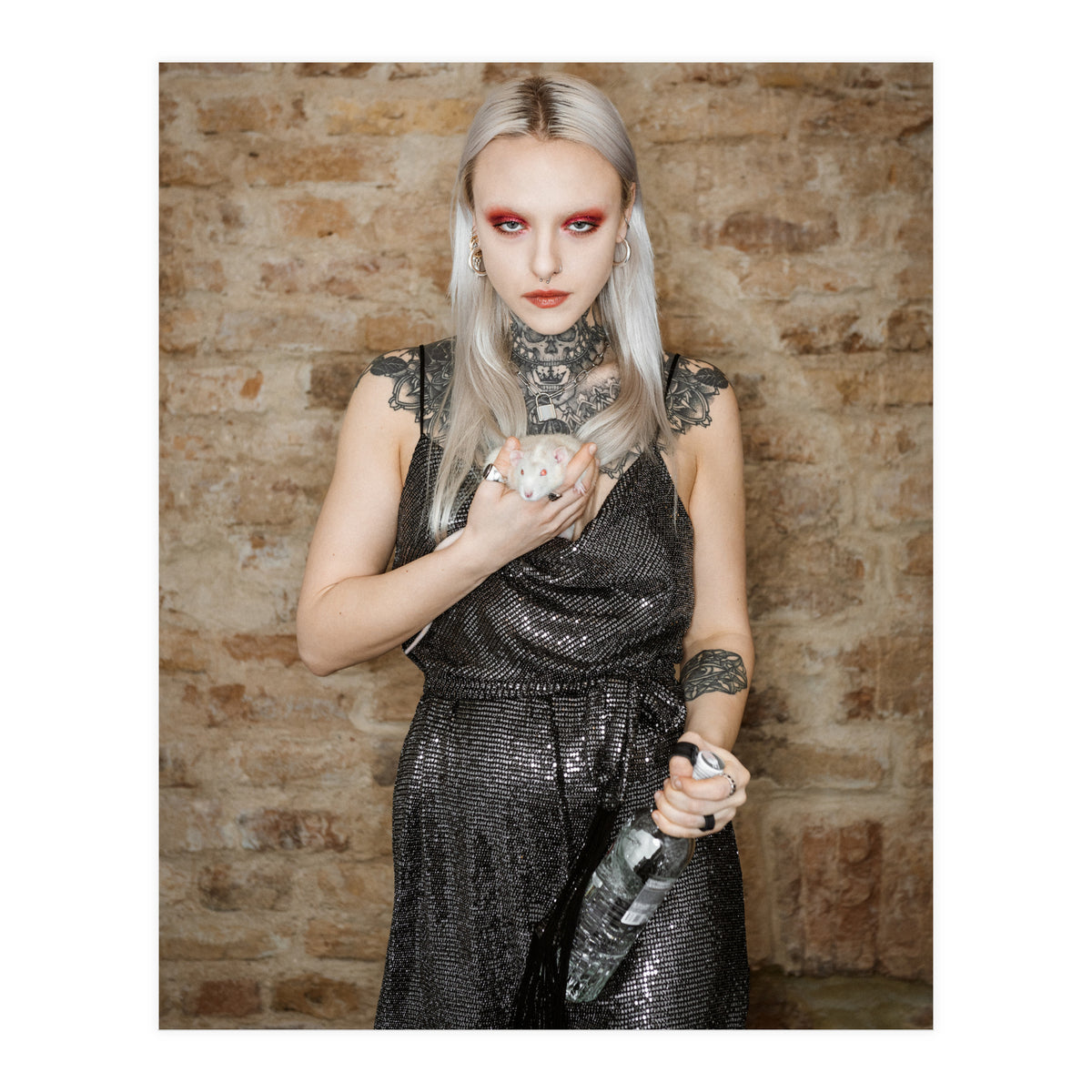 White metal Rat year Is here (Print Only)