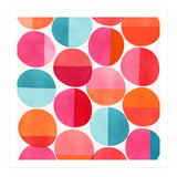 Mid Century Pink and Orange Dots (Print Only) thumbnail