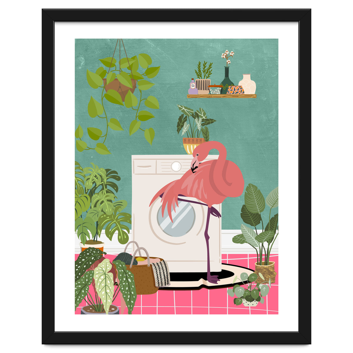 Flamingo in My Laundry Room