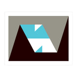 Geometric Shapes No. 48 - grey & blue (Print Only) thumbnail