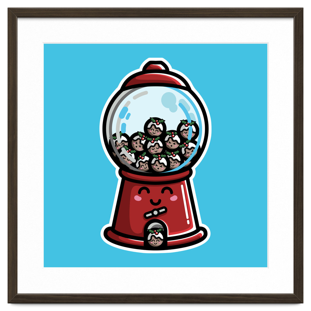 Kawaii Cute Christmas Pudding Gumball Machine