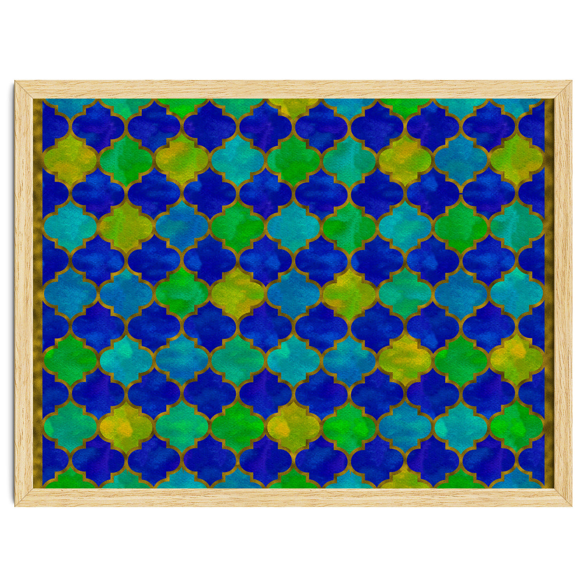 Ocean Breeze - Watercolor Moroccan Lattice