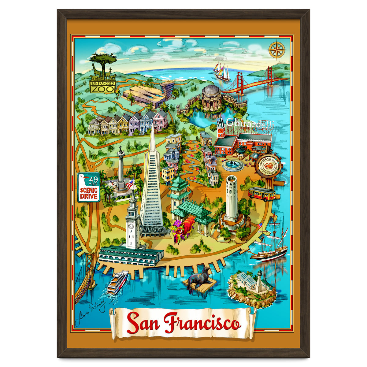 San Francisco Map Illustration